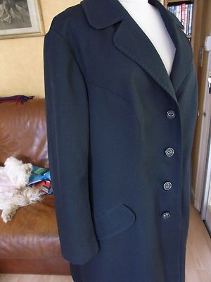 IMPERMEABLE TRENCH FEMME TERGAL NOIR T46/48 VINTAGE 60 BLACK WOMAN