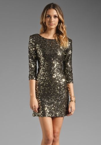 Robe De Cocktail MM COUTURE Noire à Paillettes Dorées – Taille Moyenne, Excellent État