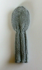  LIGHT GRAY 8" Hand Knit GOLF CLUB HEADCOVER fits small hybrids irons wedges