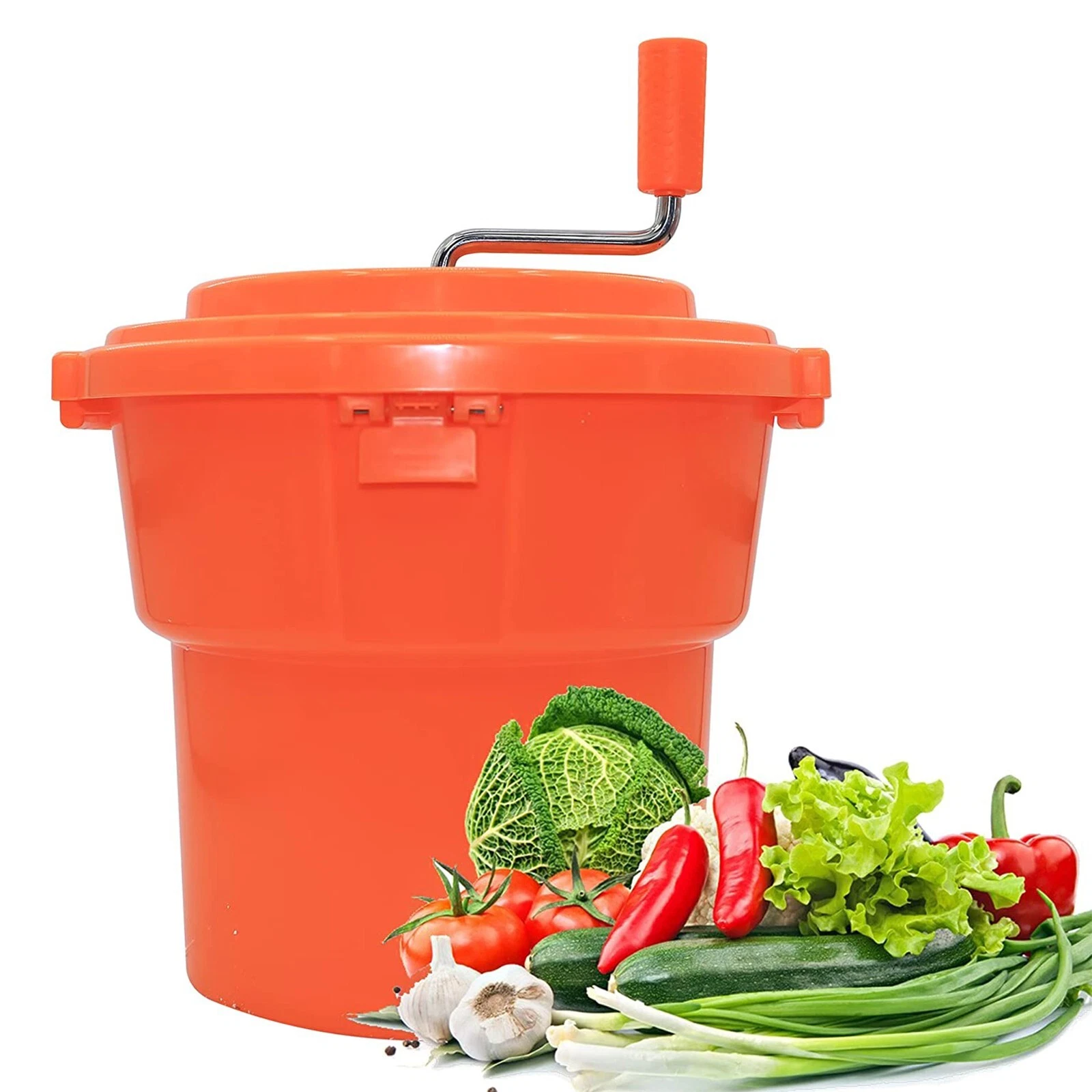 Hakka 2.5 Gallon 10Qt Commercial Salad Spinner Restaurant Manual Lettuce Dryer
Opens in a new window