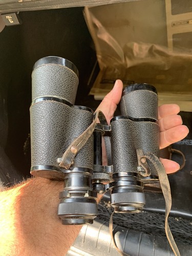 steinhill munchen Vintage Old binoculars 7x50 with case Antique And Useable - Picture 6 of 8
