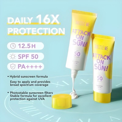 DAZZLE ME Attack on Sun Sunscreen SPF 50 PA ++++ 30G FREE SHIPPING WORLD WIDE