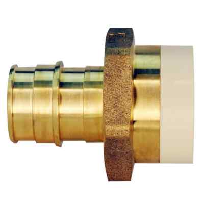 3/4 in. Brass PEX-A Barb x 3/4 in. PVC Straight Adapter
