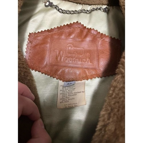 Trench cappotto uomo vintage woolrich foderato pelliccia sintetica tela uomo taglia 42 lungo - Foto 8 di 10