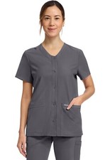 Cherokee WW Originals Scrub Women's 2-Pocket Snap-Front Top CK844A PWT Free Ship