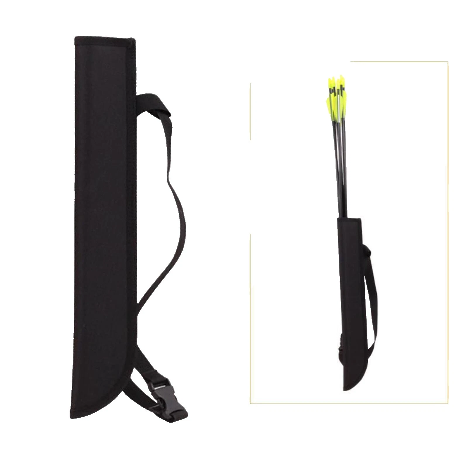 Black ambidiestro Carcaj carcajes de arquería