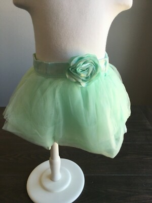 Carters Girls light green TUTU size 18 months with flower at waist
