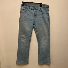 Levi's 527 32 x 30 Bootcut Light Wash Blue Denim Jeans Mens