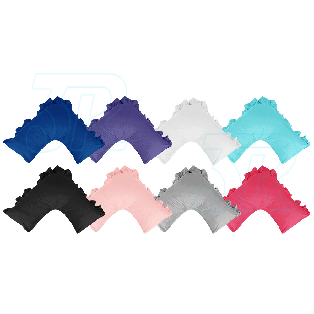 Ruffled U Shape Tri Boomerang Pillowcase 280TC Poly Cotton Free Post