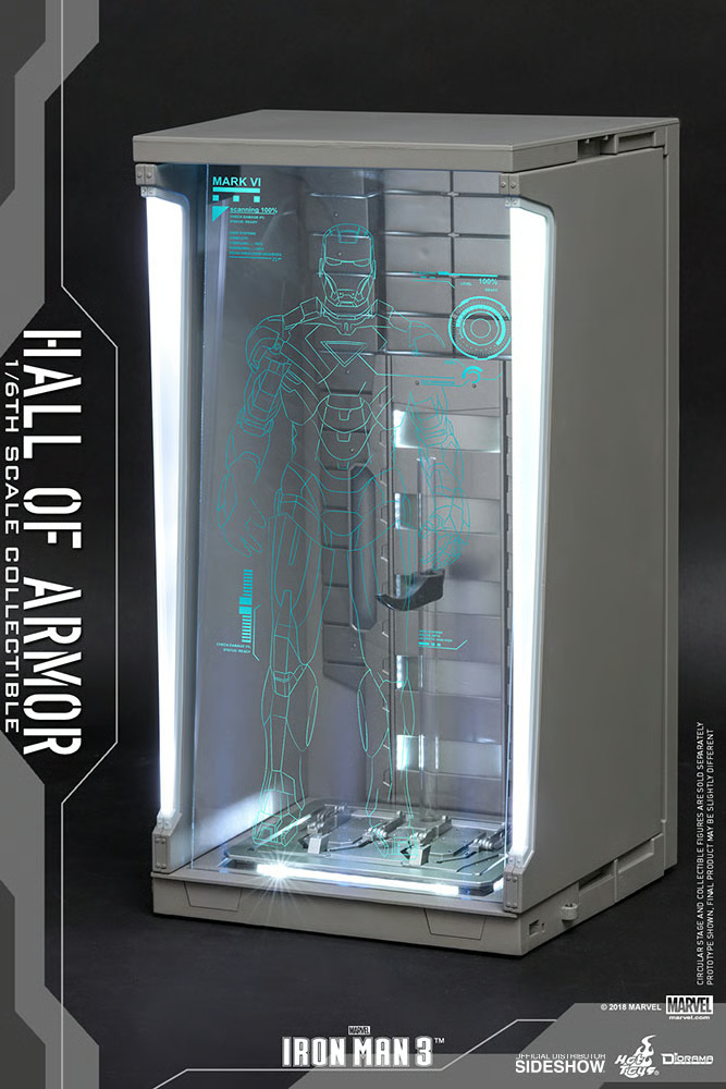 1/6 Scale Iron Man 3 Hall of Armor Single Accessory Hot Toys 1/6 Scale Iron Man 3 Hall of Armor Single Accessory Hot Toys