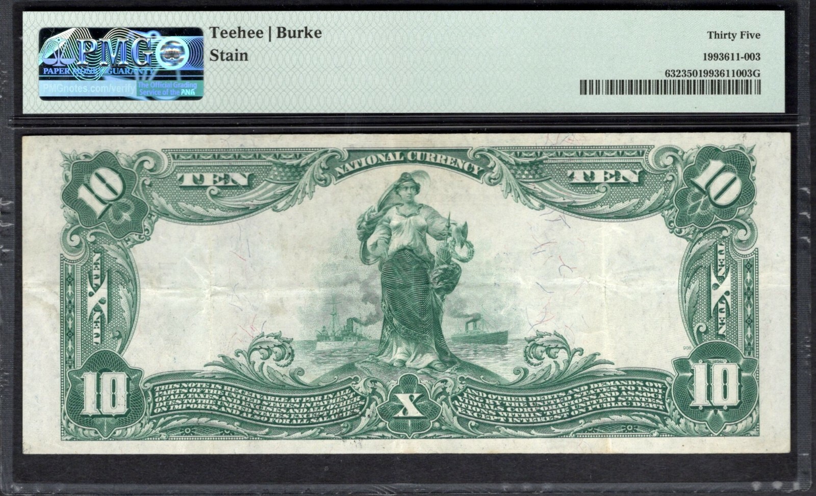 1902 10 City National Bank of Lincoln Nebraska PMG 35 Fr.632 Charter