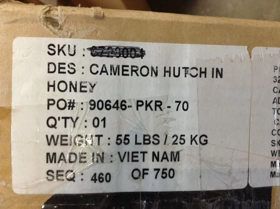 Pottery Barn Kids Cameron Escritorio de Oficina SISTEMA HUTCH Miel Tarea Cubículo Gabinete Foto 3 de 4