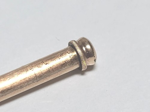 Rare Gold Victorian Miniature Quill Toothpick Extra Quill Inside - Picture 3 of 6