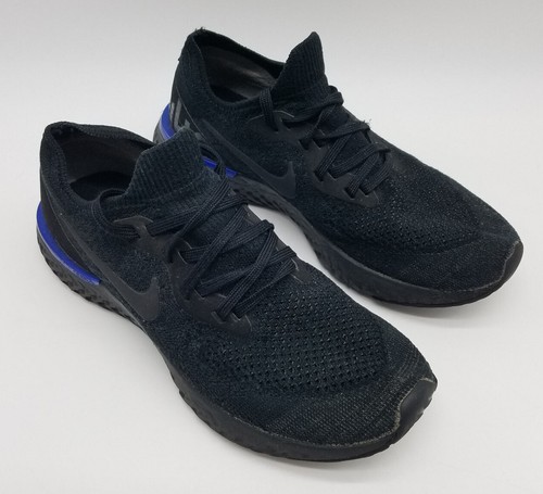 nike epic react flyknit black racer blue