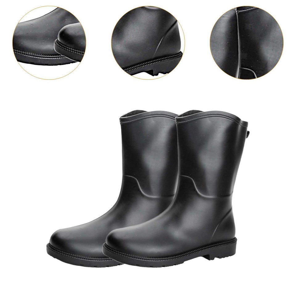 Women's Rain Boots Waterproof Mid Calf Rain Boots for Camping Hiking