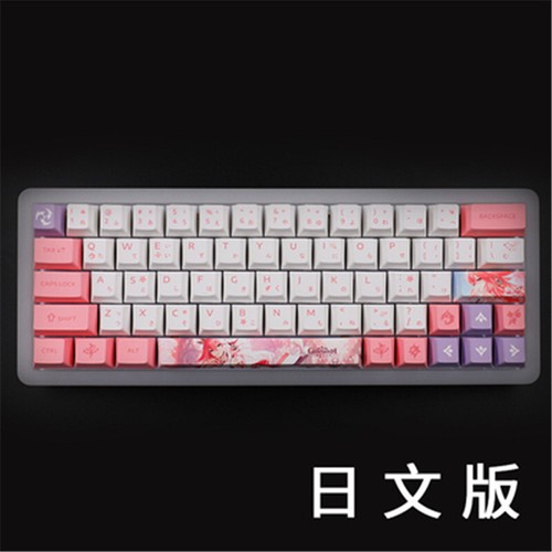 Anime Genshin Impact Yae Miko Pink PBT Keycap 135 Keycaps for Cherry MX Keyboard - Picture 4 of 14