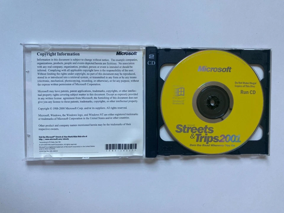 Streets And Trips 2001 Microsoft PC CD-Rom On The Road Whenever You Go VERY GOOD - Image 2 of 4