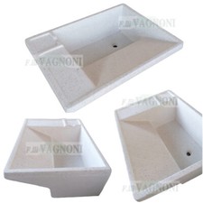 Lavandino lavello vasca Lavapanni in graniglia di marmo cemento bianco levigata