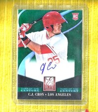 2014 ELITE #99 CJ CRON C.J. RC ROOKIE SP AUTOGRAPH ROCKIES ANGELS 6222