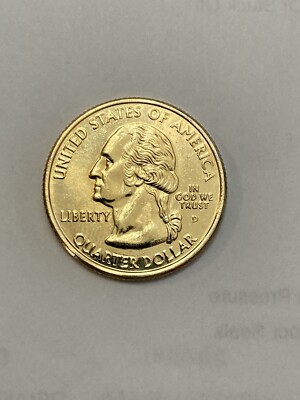 ULTRA RARE GOLDEN COLOR MICHIGAN QUARTER 2004 D Photos Possible