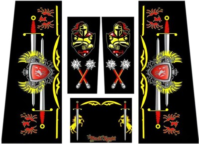 #ad Williams Black Knight Pinball Machine Custom CABINET Decal Set $249.95
