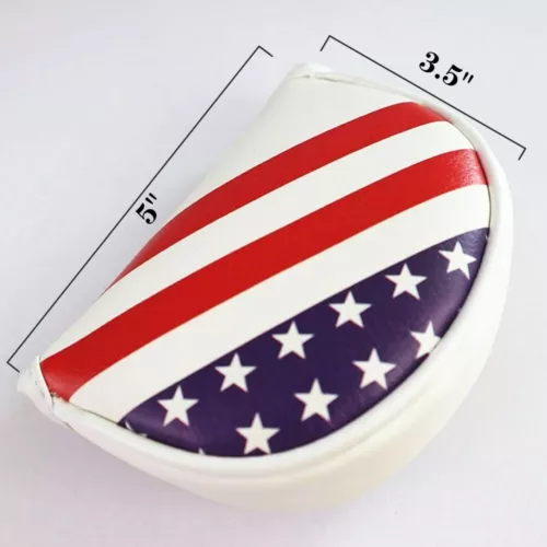 Magnetic Mid Mallet Putter Cover Head Cover Center Shafted Golf Putter Headcover - Picture 3 of 5