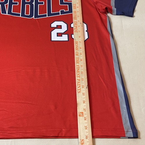 Riddell NCAA Ole Miss Rebels #23 Jersey Sz Large Red S/S Shirt New Without Tags - Picture 4 of 9