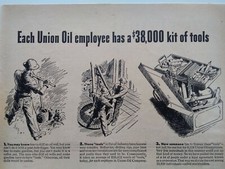 Union 76 Print Ad Original Vtg 1946 Unocal Gasoline Oil CA Capitalism Stock USA