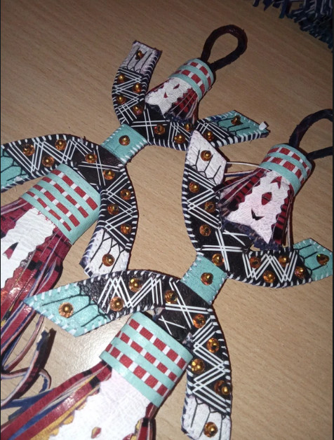 Amulette Touareg en cuir lot de 2 porte-clés incassable pour trouver ses clés