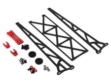 DragRace Concepts DRC-390-0001 10" Slider Wheelie Bar w/Plastic Wheels Red 