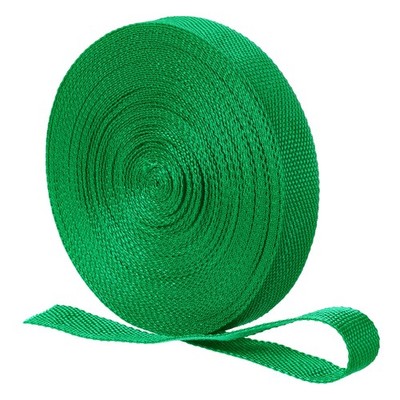 Nylon Webbing Strap, 22 Yards x 1'' Polypropylene Flat Webbing Strap (Green)