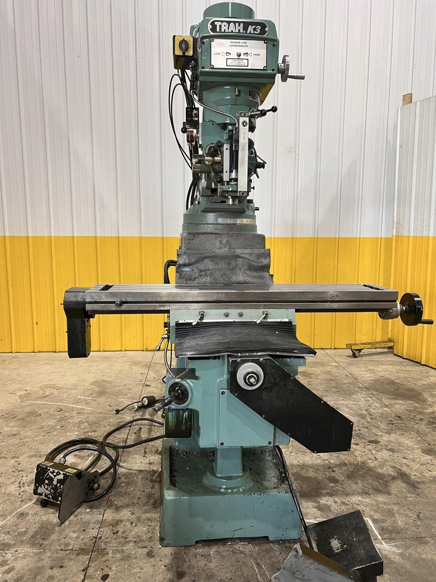 3 HP TRAK MODEL #K3 EMX VERTICAL CNC MILL, MISSING CONTROL: STOCK
