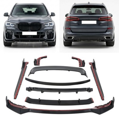 für BMW X5 G05 18-22 M-Paket Aero Bodykit Heck Spoiler Lippe Diffusor Schweller