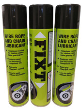 FIXT CHAIN & WIRE ROPE LUBE SPRAY 3 X 400ml, FOR CHAINS, WIRE ROPES, CABLES