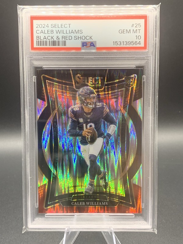 2024 Select - Concourse Caleb Williams #25 Black & Red Shock Prizm (RC) PSA 10