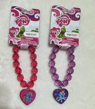 My Little Pony 2 PC Pink purple Bracelet Jewelry Dress Up,New