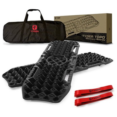 TYGER Topo Recovery Traction Mat Ramp for Snow Sand Mud - Black