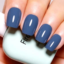 Gel Nail Polish,0.54 Fl Oz Large Bottle Blueberry Blue Soak off UV LED Nail Gel 