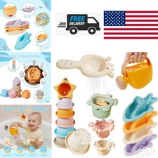Baby Bath Toys Set 16PCS Mold Free Fun Water Toys for Toddlers Ages 1 to 3