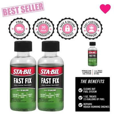 #ad Dual Pack Fast Fix Engine Treatment Cleans Carbs Treats 10 Gallons 8 oz Each $27.99