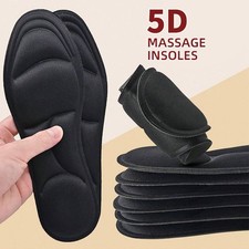 5D Memory Foam Insoles Orthopedic Breathable Sport Shoe Inserts Pair fast ship