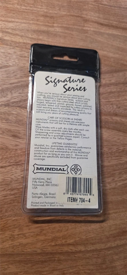 Vintage Mundial Signature Series 704-4 Heavy Nail Scissors 4" Forged Solingen Ge - Image 2 of 2