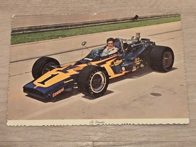 Vintage 1971 AL UNSER Indy 500 POSTCARD Back-to-Back Winner - Image 1 of 2