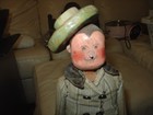 Antique Mechanical Wooden Pull Toy Boy Riding Tractor with Brimmed Hat Primitive — photo 5