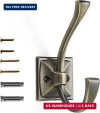 Vintage Wall Hooks,2 Pack Coat Hooks Hardware Towel Hooks for Hanging Coats Brus