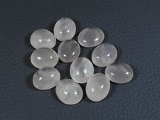 10X12MM Natural Rose Quartz Oval Cabochon Loose Gemstone 11Pcs Lot 56Cts. Y996