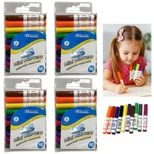 BAZIC 40 Mini Washable Markers 4 Packs Non-Toxic Kids Art School Coloring Set