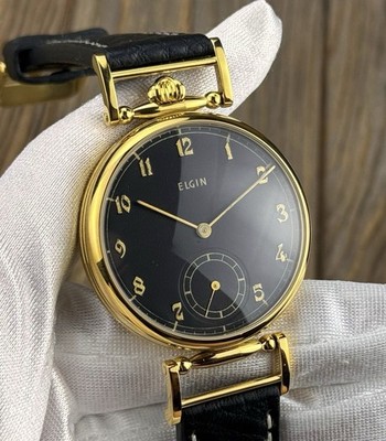 Stunning Custom Vintage Elgin ''Marriage'' Watch - 1942 Movement - 43mm Case