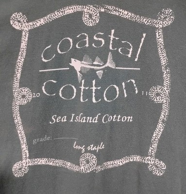 Coastal Cotton  Mens T-Shirt 2XL Blue Fishing Short Sleeve 