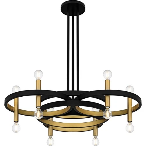 Matte Black  Chandelier from the Winsland Collection - Picture 4 of 6